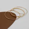 Bangles Set Bracelets for Women Geometric Fashion Jewelry Closed Golden Accessories Gifts Crystal Glass Stones Bangle 202137 Q0719