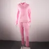 Néon Vert Solide Survêtement Femmes Ensemble Tenue Décontractée Mignon Deux Pièces Pantalon Costume À Manches Longues Vêtements Streetwear Femme 210517