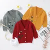 Outono inverno meninos meninos meninas bordar jaqueta infantil crianças menino menino menina manga longa cardigan casaco roupas 210429