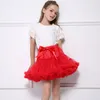 Dziewczęce spódniczki Tutu solidny puszysty tiul księżniczka suknia balowa Pettiskirt Kids występ na imprezie baletowej dla dzieci W-PP001 220314
