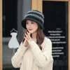 Beanie / Kafatası Kapaklar YQYXCY Kış Şapka Kadınlar Için Kürk Peluş Kadife Kalın Sıcak Bonnet Femme Anne Hediye Kap Moda Şerit Brim 2021