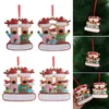 Julekorationer DIY XMAS Ornament Door Anpassad Pendant Tree Decor 2022 Personlig familj hängande