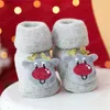 Chaussettes de noël pour bébés filles, hiver, nouveau-né, personnes âgées, dessin animé 3D, chaussettes pour nourrissons et garçons, antidérapantes, chaussures de sol souples