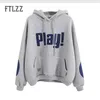 Femmes coréennes Hoodies Filles Vêtements Automne Hiver Casual Lettre À Capuche Hip Hop Sweat Femme Ulzzang Harajuku Velours Outwear 210525