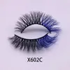 3D faux mink lashes color false eyelashes thick and exaggerated eyelash personality fake lashes beauty eye lash extension