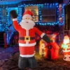 Juldekorationer 2,4m Uppblåsbara Santa Claus utomhus för hem Merry Gifts Yard Garden Toys Party Decor