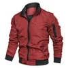 Men's Slim Bomber Jackets Outerwear Casual Long Sleeve Jackes and Coats Clothing Plus Size