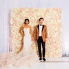 2021 Nova flor de seda rosa champanhe flor artificial para decoração de casamento parede romântica casamento decoração