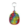 Porte-clés Simple Dimple Fidget Toys Pousser Bulle Jouet Sensoriel Coloré Lumineux Doux Squishy Antistress Porte-clés Pendentif