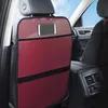 Housse de protection arrière de siège de voiture en cuir PU, imperméable, anti-rayures, tapis anti-rayures pour enfants, sacs de rangement à fermeture éclair