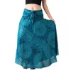 Gonne Elegante 2022 Beach Ethnic Women Floral Halter Skirt Long Hippie Bohemian Gypsy Boho Vita elastica Due Wear Large Skirt # 0318