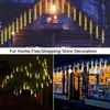 Strings Tube Solar Meteoor Douche Regen LED STRING Lichten voor Outdoor Street Garland Jaar Wedding Kerstboom Decorationsled