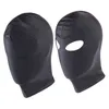 Nouveauté 123 trous hommes femmes adulte Spandex cagoule bouche ouverte visage yeux tête masque Costume esclave jeu de rôle Play2720708