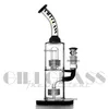 Shisha Tabakpfeifen Bubbler Double Perc Qualität Einzigartiges Glas Rauchen Wachs Wasser Bong Pipe Dab Rigs Percolater 18,8 mm Joint Beaker Zubehör