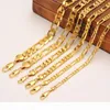 Mens Women039S Solid Gold GF 3 4 5 6 7 9 10 12mm Bredd Välj italiensk Figaro Link Chain Necklace Armband Fashion Smycken Whole6573544