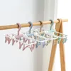 Clothing & Wardrobe Storage Multi-functional 12 Clips Folding Drying Rack Underwear Socks Clip Clothes High Quality Patterns For Travel