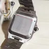 デザイナーダイヤモンドウォッチ2022シルバーキュービックジルコニアダイヤモンドウォッチアラビア数字高級ミスフォックススクエアオートマチックメンフルアイスアウトジルコン腕時計