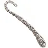 Antique Silver Bookmarks School Stationery DIY Tassels Charms Flat Curve Flower Double Design Pendant Metal Jewelry Accessories 12196I