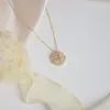 Pendant Necklaces Xinbada Fashion Jewelry Micro-inlaid Zircon Delicate Peach Heart Leaf Clover For Woman14k Gold Plated Necklace