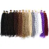 14" Synthetic Water Wave Crochet Braiding Hair Black Blonde Bohemian Style Afro Kinky Twist Crochet Hair Bundle Extensions LS22