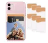 Creative Sublimation Blank Läder Mobiltelefon Klistermärken favoriserar värmeöverföring DIY-korthållare ID-lagring 9.7 * 6.6cm SN2803