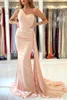 Sexy One Shoulder Mermaid Evening Dresses Pleats Peplum Long Party Occasion Prom Gowns Bridemsaid Dress Wears BC9850