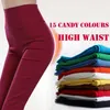 15 Calças de cor de doces Calças Plus Size 5xl 6XL Alta Cintura Estiramento Pais Calças Skinny Casual Algodão Leggings Calças Femininas Q0801