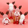 Weihnachten Gesichtslose Gnome Santa Weihnachtsbaum Hängende Verzierung Puppe Dekoration Für Zuhause Anhänger Geschenke Drop Ornamente Liefert Seaway FWF8639