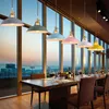 2022 레트로 산업 스타일 다채로운 레스토랑 주방 펜던트 램프 샹들리에 램프 그늘 장식 램프 실내 조명 E27 천장 조명
