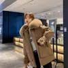 Damska kurtka i aksamitna koreańska wersja luźnego płaszcza, zimowy styl