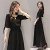 Vintage Long Chiffon Summer Dress Women Loose Casual Beach Lady Office es for Elegant Party Female 210514