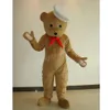 Costume della mascotte dell'orso sveglio di Halloween Personaggio dei cartoni animati di peluche animale di alta qualità Personaggio a tema per adulti Costume da carnevale di Natale per adulti