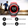 Mäns Digital GPS Sport Watch för utomhuslöpning och fitness 50m Vattentät hastighetsavstånd