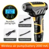 120W drahtloser Auto-Luftkompressor Handheld USB-Wiederaufladbare Reifen-Inflator digitale aufblasbare Pumpendruckmesser-Autos-Zubehör