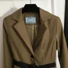 여성 브랜드 트렌치 코트 2 색 고급 롱 코트 야외 스트리트 스타일 여성 겉옷 겨울 방풍 재킷
