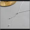 Pendant & Pendants Jewelryauthentic 925 Sterling 1Mm Snake Chain Choker Necklaces For Women Sier Beads Adjustable Necklace Collares Drop Deli