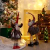 Grande bambola di alce in piedi con luci Regalo di Natale per bambini Bambola di alce di Natale Renna Navidad Ornamenti Decorazioni per la casa di Natale 211104
