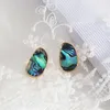 Stud ZWPON Abalone Shell Oval Ohrringe 2021 Marke Designer Leopard Schmuck Großhandel E7230