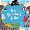 Towel Home Textiles & Garden Beach Towels Tropical Printed Large Mat Outdoor Cam Picnic Microfiber Round Fabric Bath For Living Room Decorat