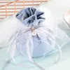 Gift Wrap 5pcs Luxury Velvet Bags With Pearl String Christmas Birthday Party Chocolate Candy Boxes Jewelry Sachet Pouch