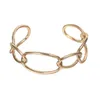 Big Linked Chain Rose Gold Cuff Bracelets & Bangles Women Fashion Pulseras Fashion Jewelry Vintage Bangle Party Gifts Q0719