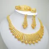 Dubai Guldfärg för Big Halsband Afrikanskt Kvinnor Italienska Bridal Smycken Sätter Bröllopstillbehör