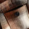 NSZ Damen-Wollmischung, übergroßer karierter Hemdmantel, karierte Woll-Overshirt-Jacke, Damen-Oberbekleidung in großer Größe, 210410