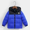 Kids Down Coat Designer Boy Girl Jackor Parkas Classic Letter Outwear Jacka Coats Baby Högkvalitativ Varm Hooded Top 2 stilar 13 Alternativ Storlek 110-160