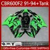 Bodywork + Tank for Honda Green Black CBR600F2 600cc 600FS 91-94 Body 63No.149 CBR 600 600F2 CBR600 F2 FS CC 1991 1992 1993 1994 CBR600FS CBR600-F2 91 92 93 94 Kit de revêtement Kit Fairing Kit Kit Kit Kit Kit Kit Fairs