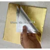 100 feuilles 20*20cm papier d'emballage en aluminium doré papier d'emballage de chocolat de mariage feuilles de papier d'emballage de bonbons 210402