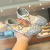 Prinzessin Kinder Lederschuhe für Mädchen Blume Casual Glitter Kinder High Heel Mädchen Schuhe Schmetterling Knoten Blau Rosa Silber