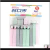 Housekeeping Organization Home & Garden12Pc/Lot 3 Sizes Portable Kitchen Storage Snack Seal Sealing Bag Clips Clamp Plastic Tool Aessories Dr