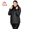 sale Winter jacket female coat short hooded plus size warm Cuffs Hairy women mane clothes Ukraine s AM-2059 210923