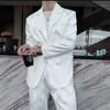 white sports casual suit